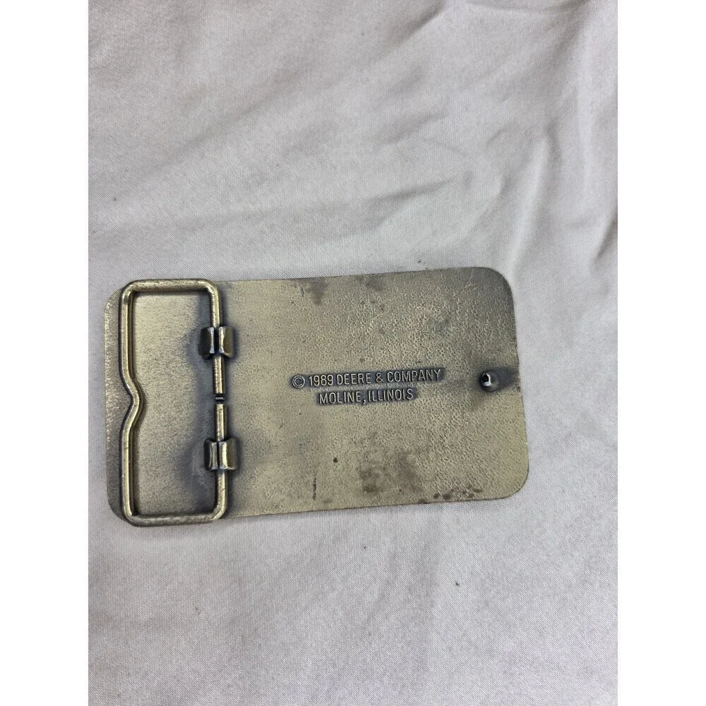 John Deere Day 1989 Belt Buckle - Gold Tone Rectangular Collectible